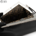 Pochette Fendi First Lamb Leather and Dark Python Grey Shoulder Bag