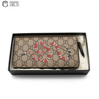 Kingsnake Print GG Supreme Zip Wallet