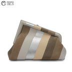 Pochette Fendi First 8BP129 Lamb Leather Multi Colour Brown Bag