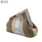 Pochette Fendi First 8BP129 Lamb Leather Multi Colour Brown Bag