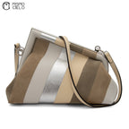 Pochette Fendi First 8BP129 Lamb Leather Multi Colour Brown Bag