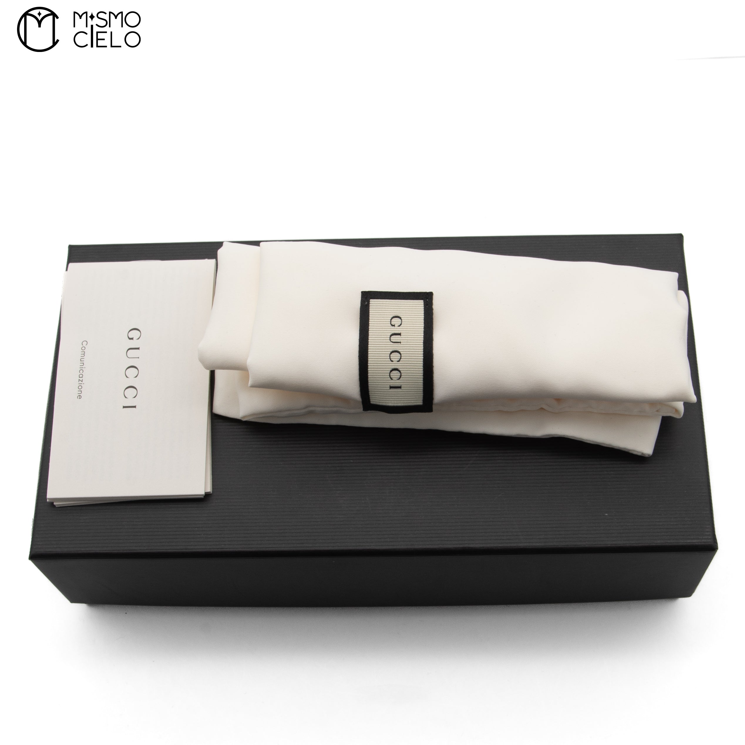 Micro Guccissima Tri-fold Long Black Wallet