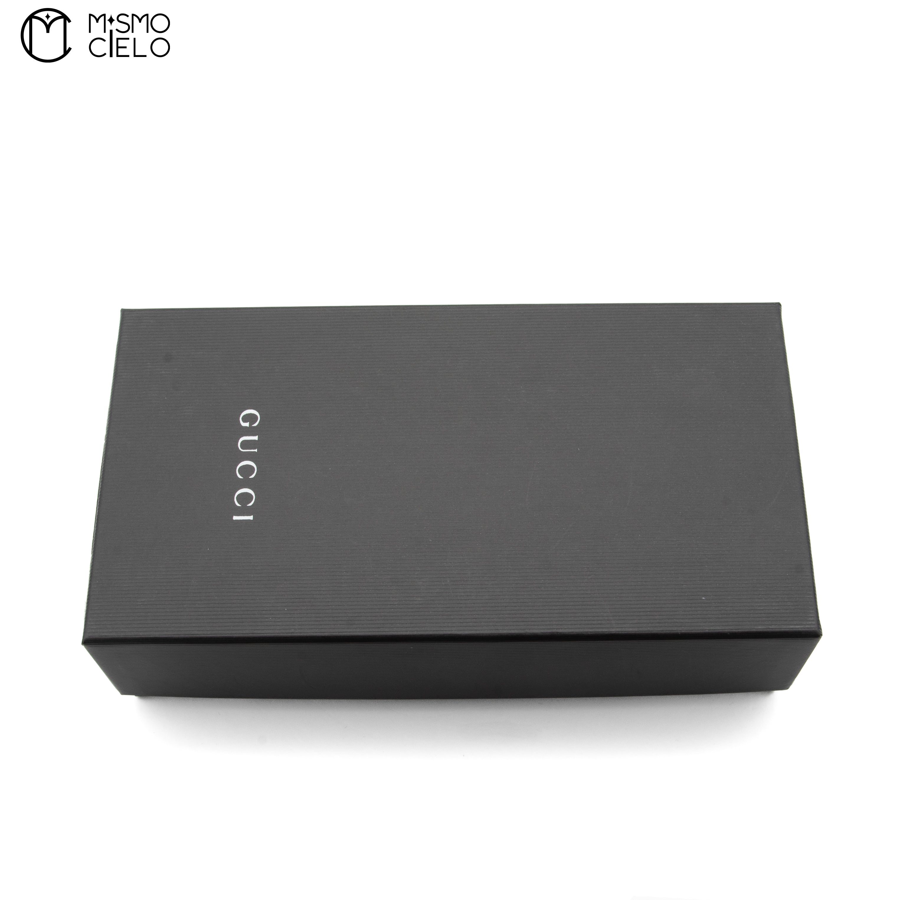 Micro Guccissima Tri-fold Long Black Wallet