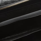 Micro Guccissima Tri-fold Long Black Wallet