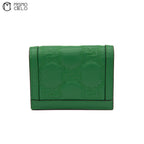 GG Matelasse Bi-fold Wallet in Quilted Green Leather