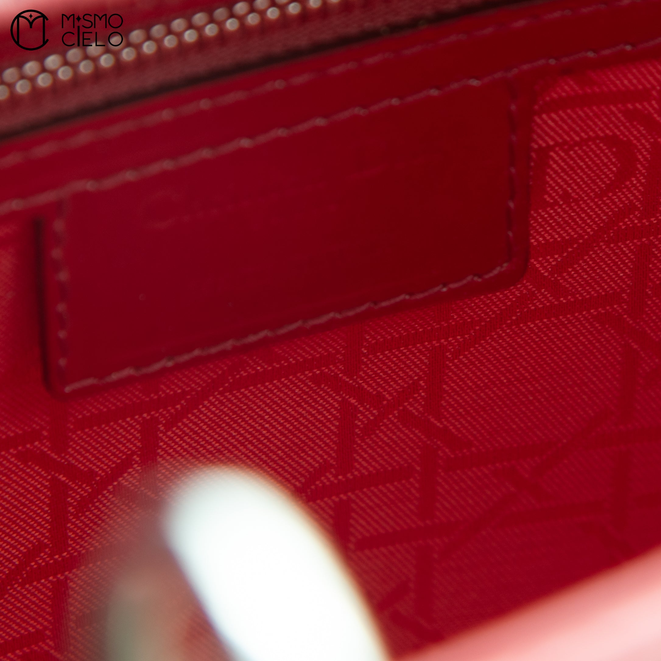 Large Lady Dior Cannage Enamel 2WAY Burgundy Shoulder Bag