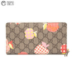 Round Zip Apple Logo long wallet
