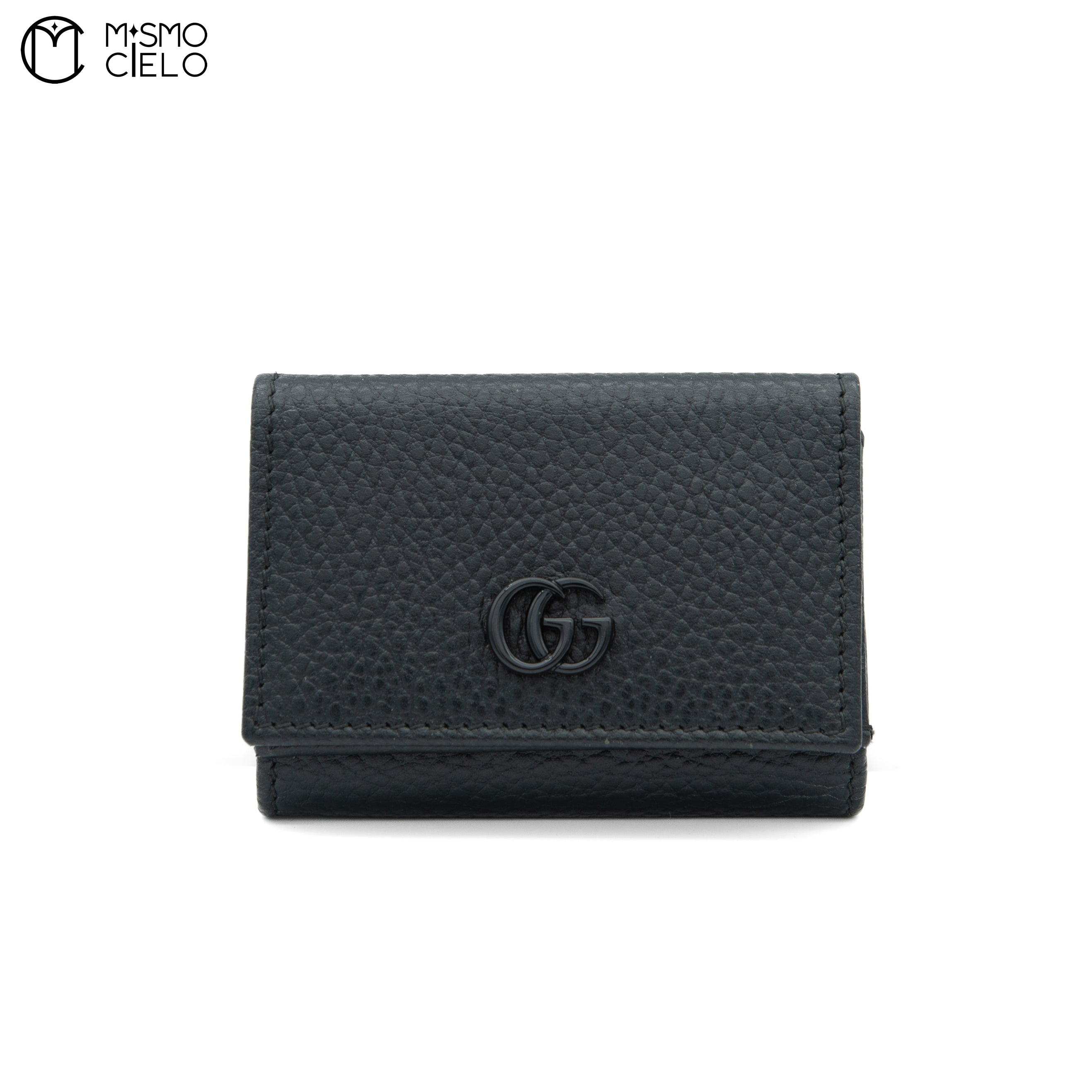 Monochrome Black Double G Compact Black Wallet