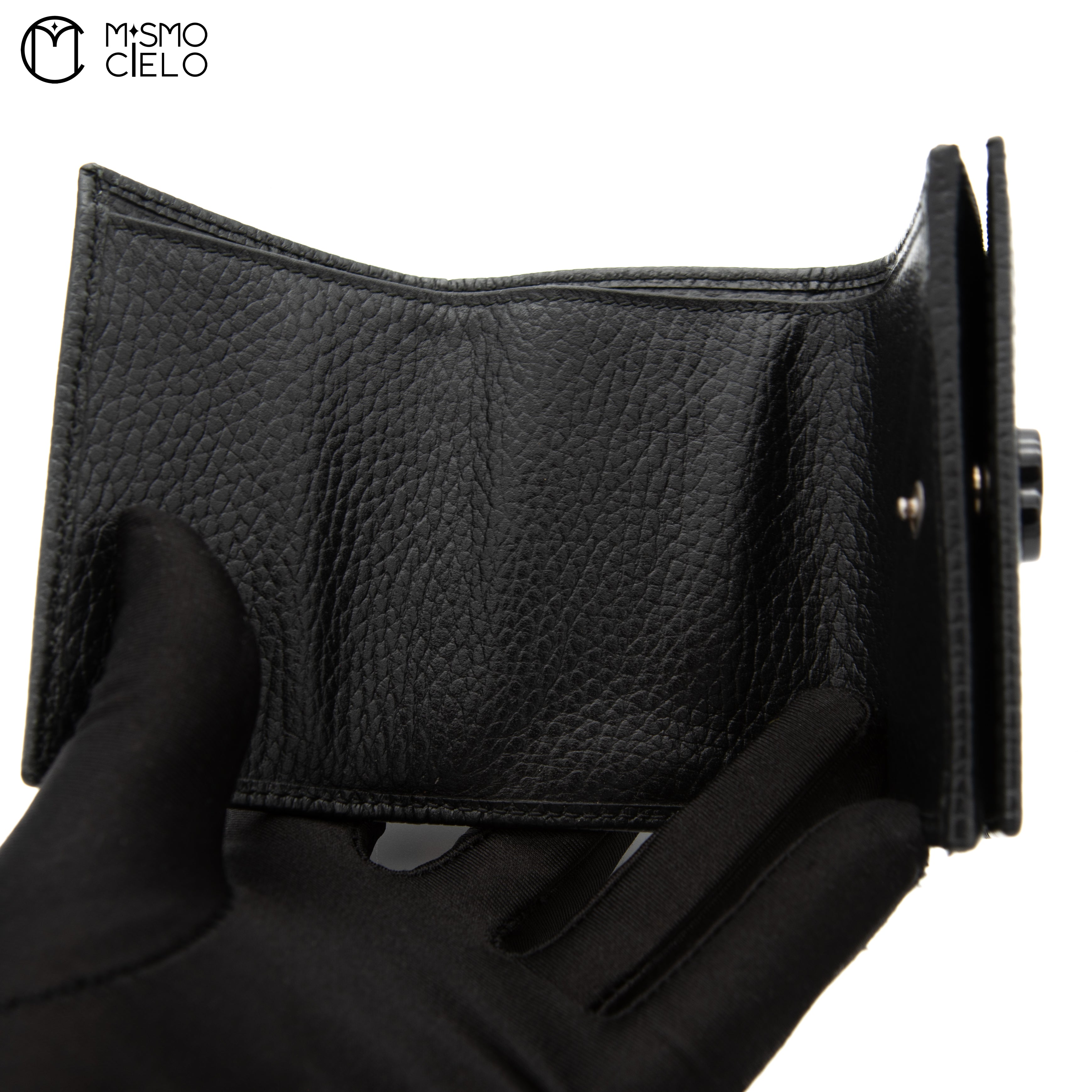 Monochrome Black Double G Compact Black Wallet