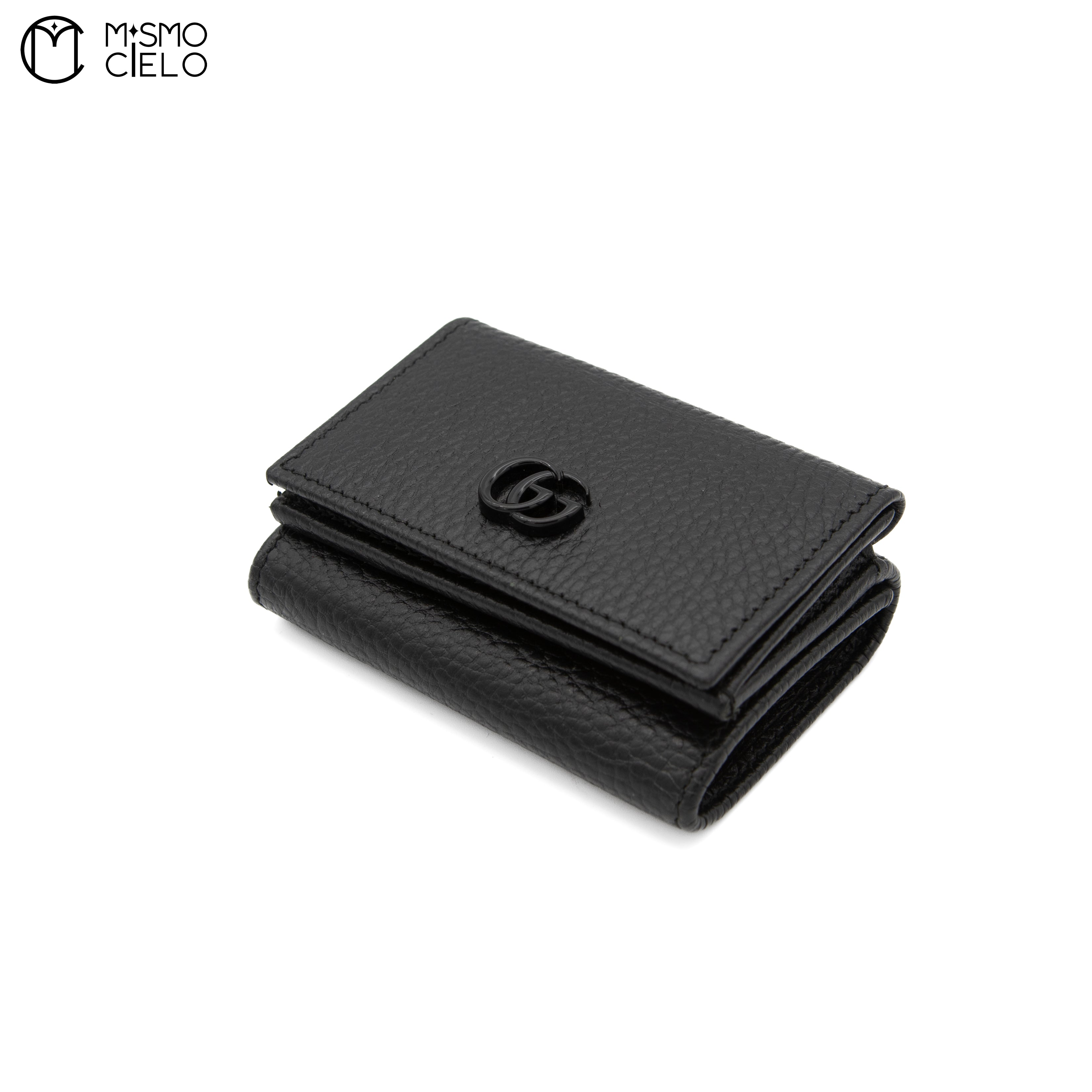 Monochrome Black Double G Compact Black Wallet