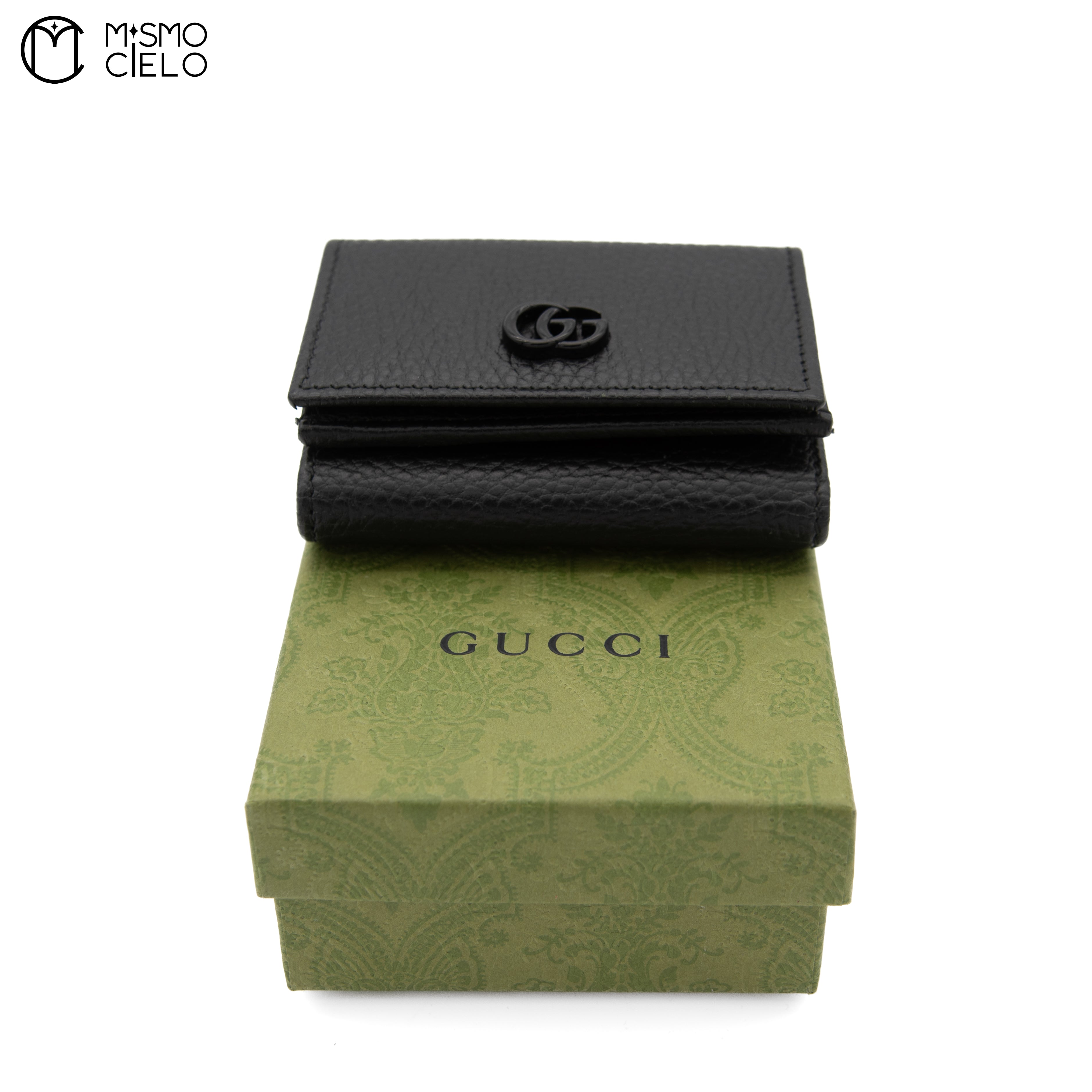 Monochrome Black Double G Compact Black Wallet