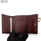 Saddle Trotter Tri-fold Bordeaux Wallet
