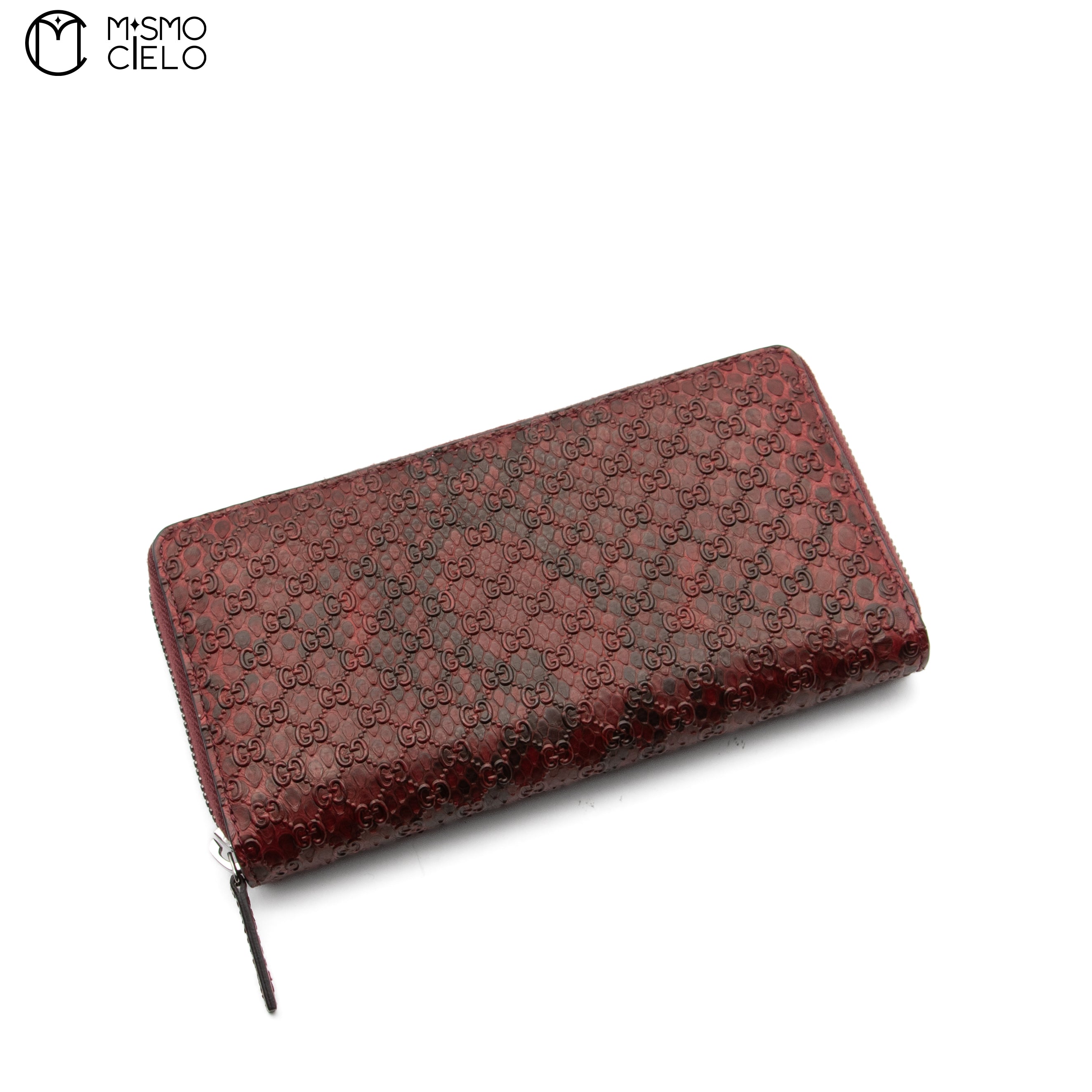 Maroon Python Print Wallet