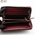 Maroon Python Print Wallet