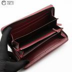 Maroon Python Print Wallet