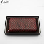 Maroon Python Print Wallet