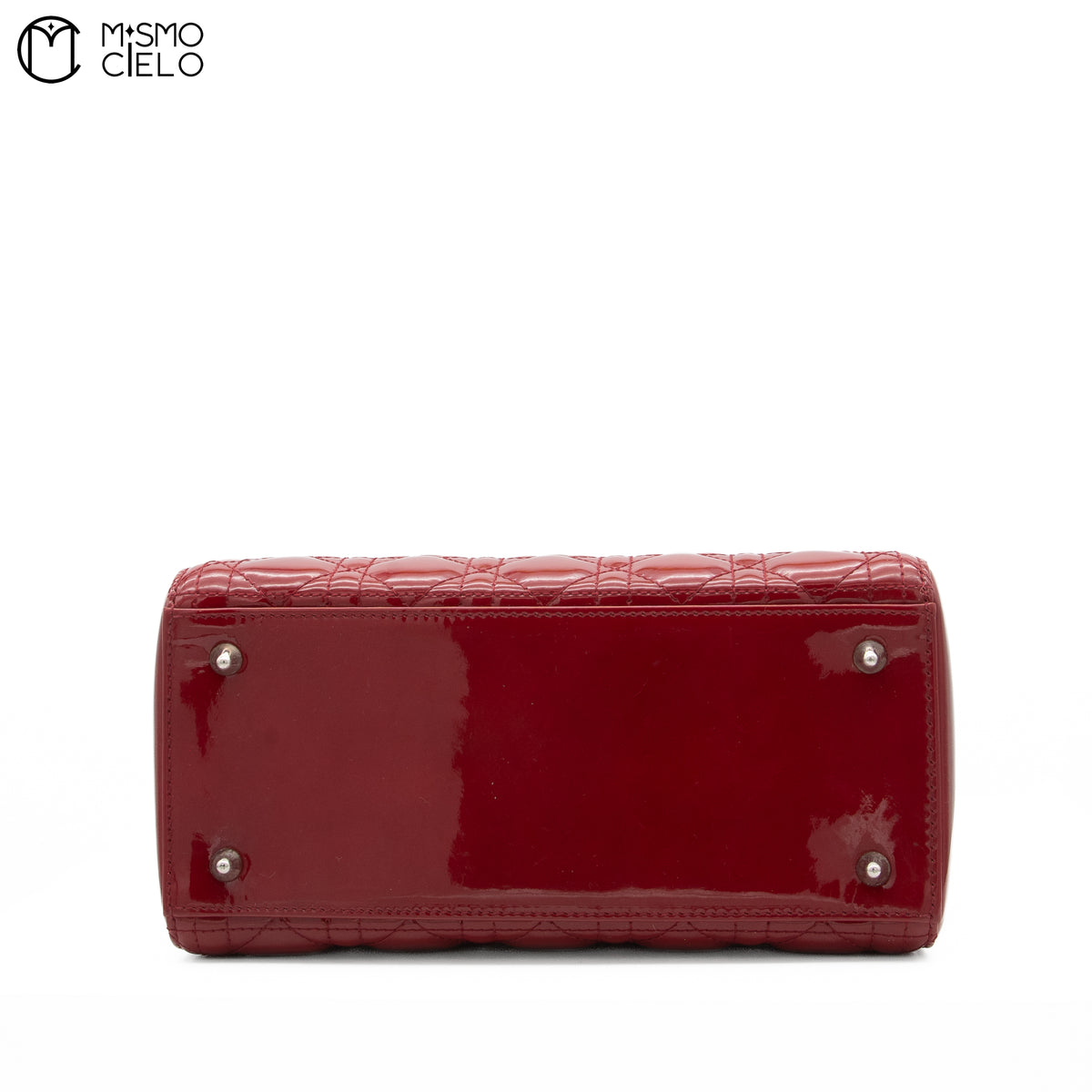 Lady Dior Cannage Cherry Red Enamel Shoulder Bag