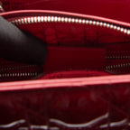 Lady Dior Cannage Cherry Red Enamel Shoulder Bag