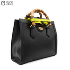 Black Diana Bamboo Shoulder Bag
