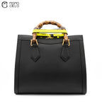 Black Diana Bamboo Shoulder Bag