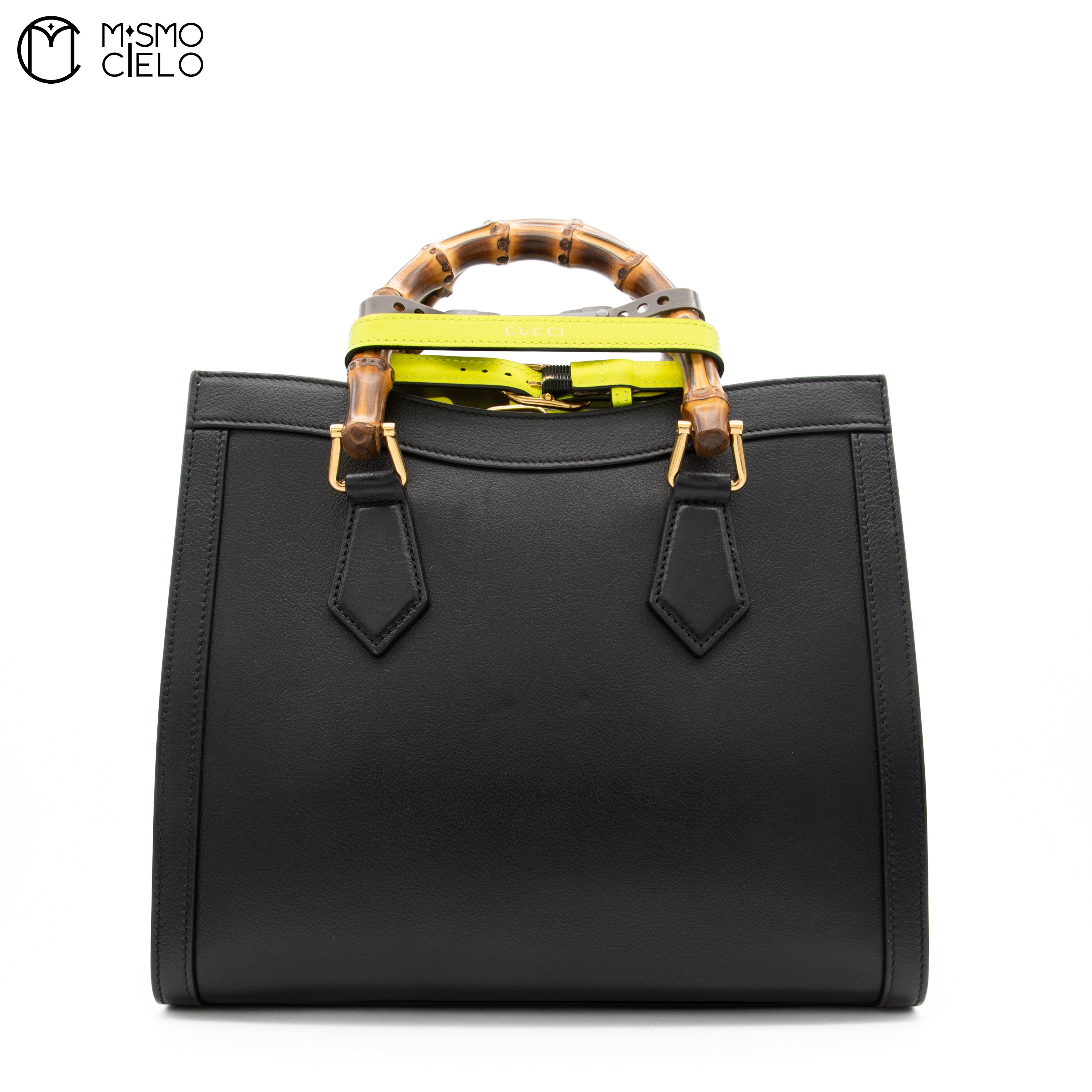 Black Diana Bamboo Shoulder Bag