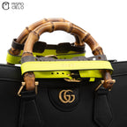 Black Diana Bamboo Shoulder Bag