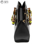 Black Diana Bamboo Shoulder Bag