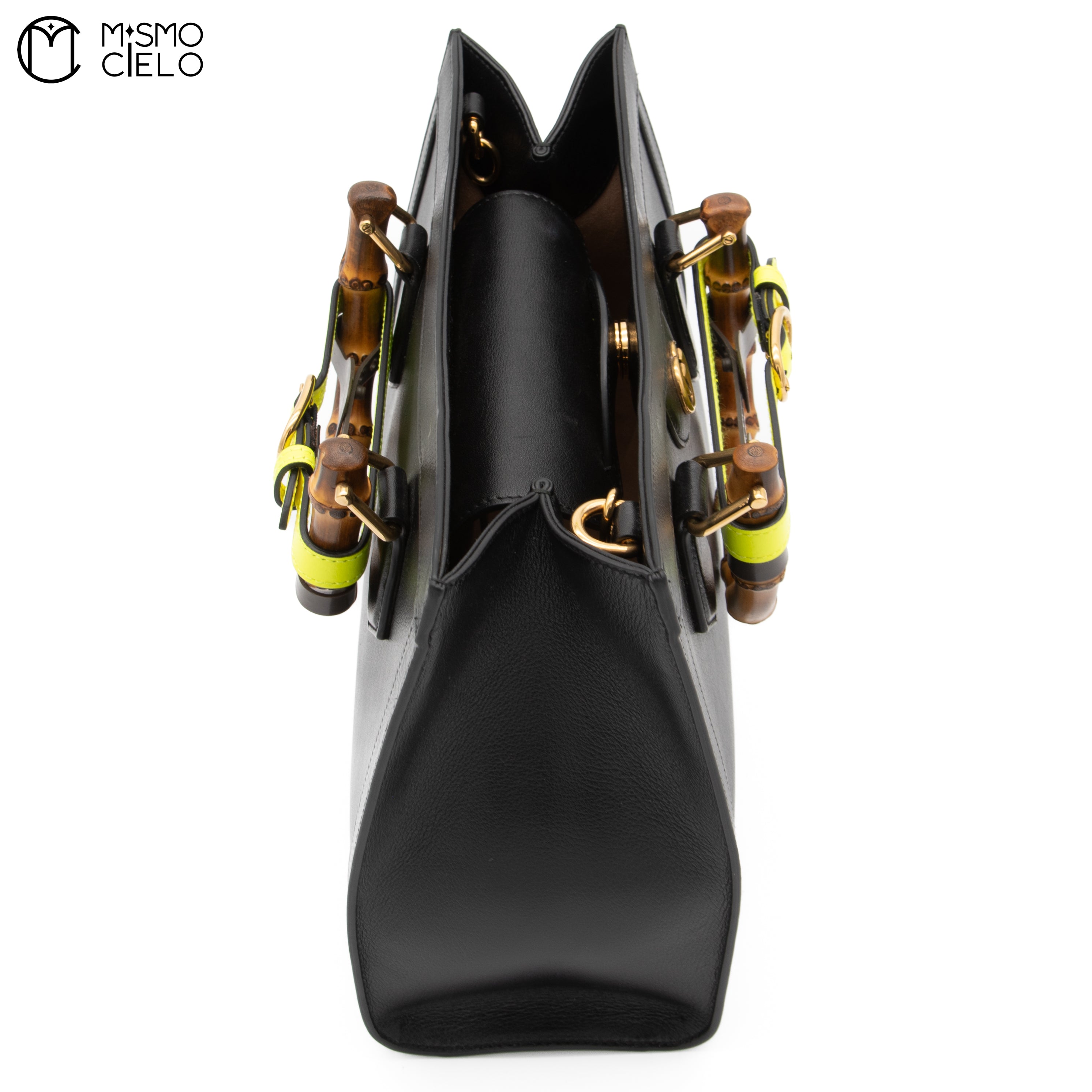 Black Diana Bamboo Shoulder Bag