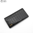 Black Crocodile Embossed Bi-fold Wallet