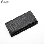 Black Crocodile Embossed Bi-fold Wallet