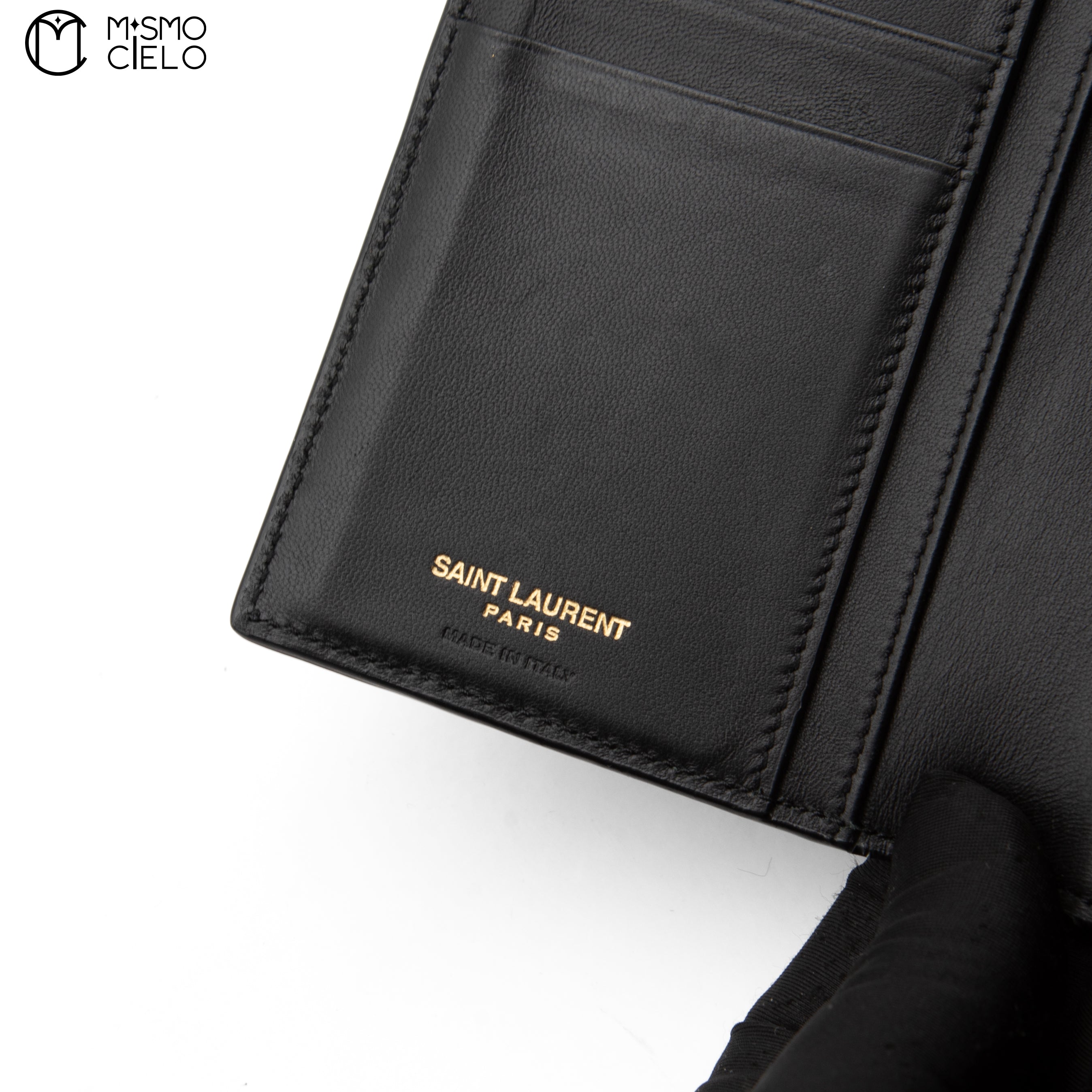 Black Crocodile Embossed Bi-fold Wallet