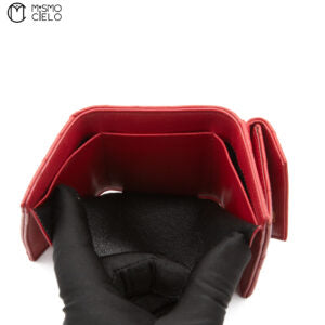 Mini Folding Wallet Red and Gold
