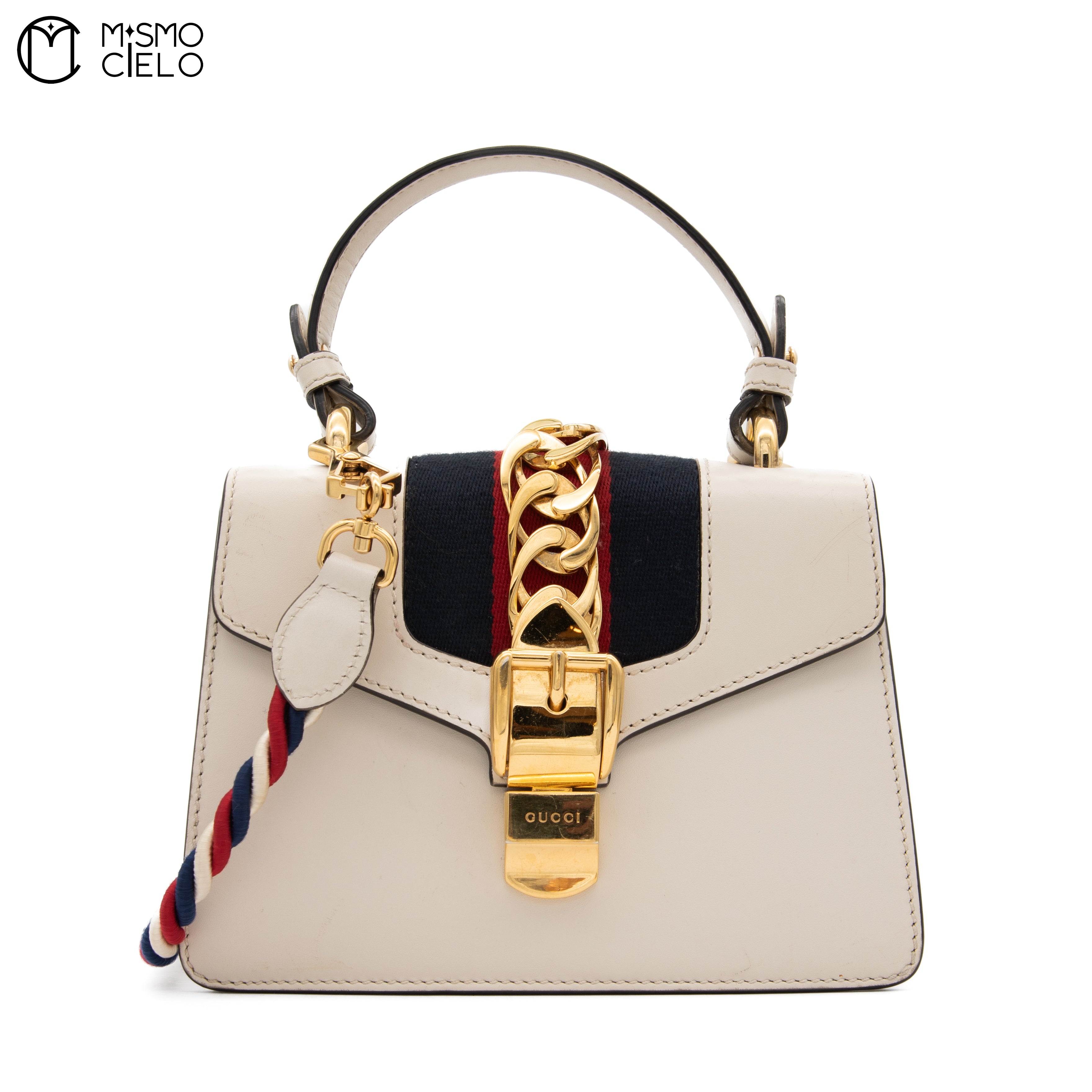 GUCCI White Small Sylvie Shoulder Bag