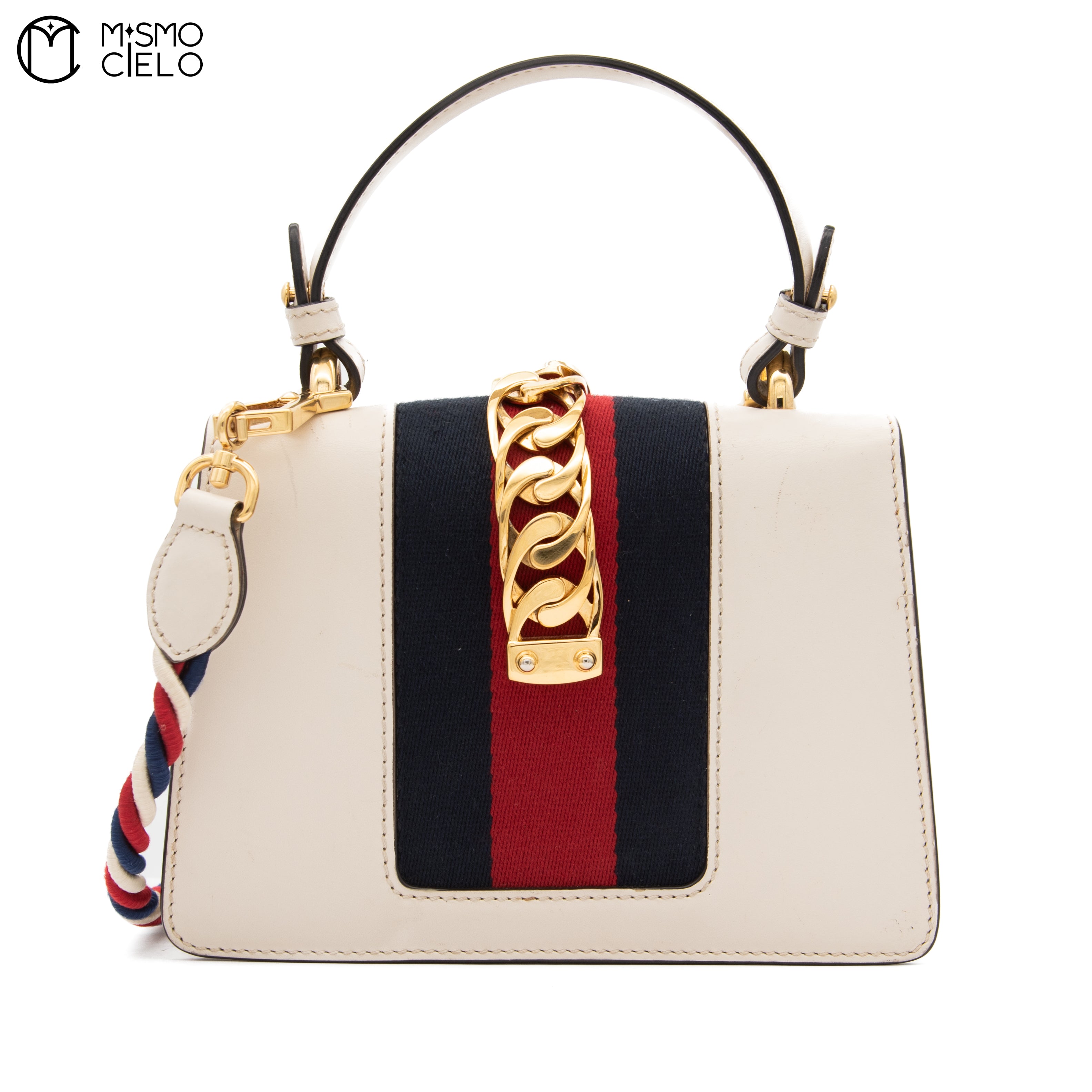 GUCCI White Small Sylvie Shoulder Bag