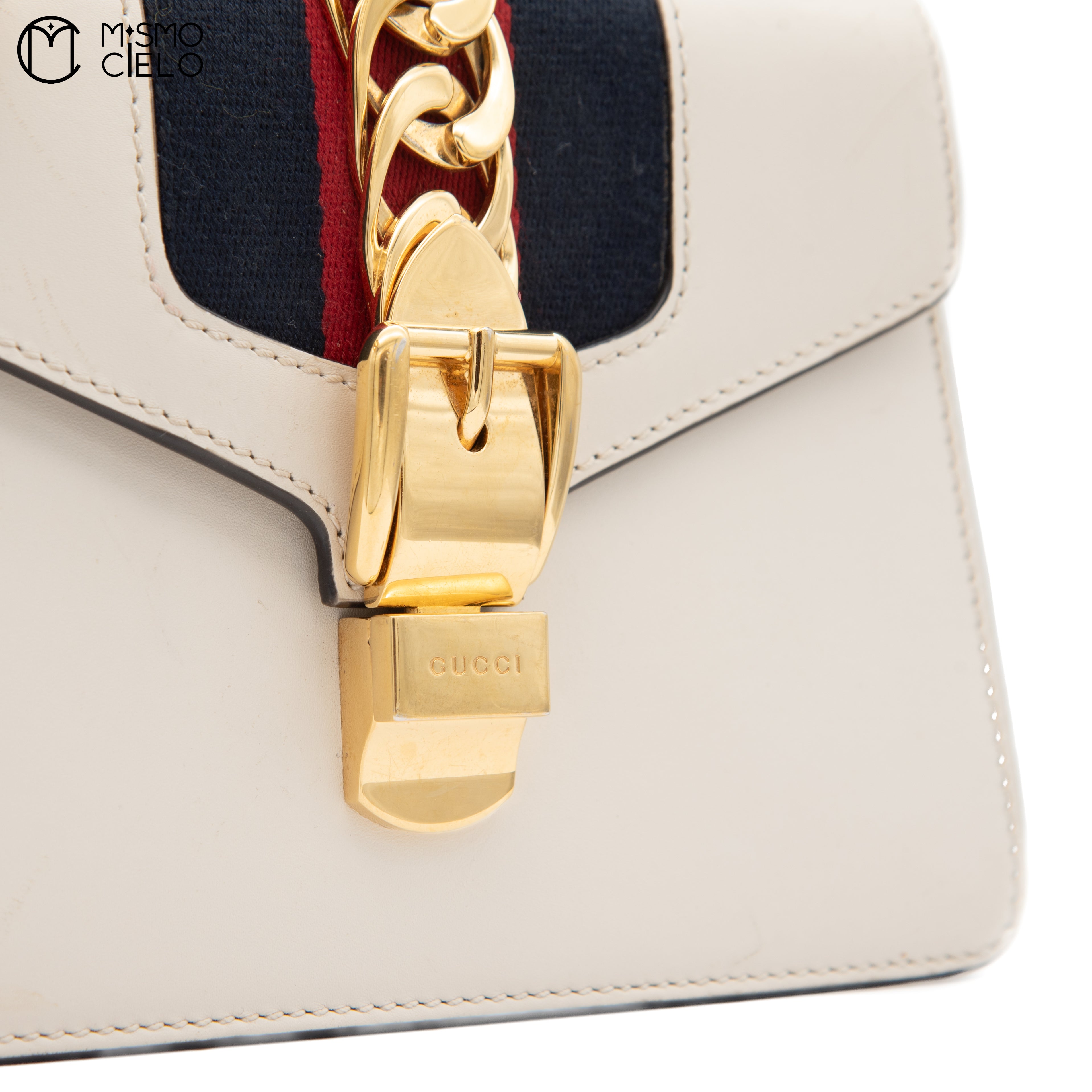 GUCCI White Small Sylvie Shoulder Bag