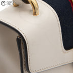 GUCCI White Small Sylvie Shoulder Bag