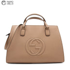 GUCCI Large Beige Soho Leather Handbag