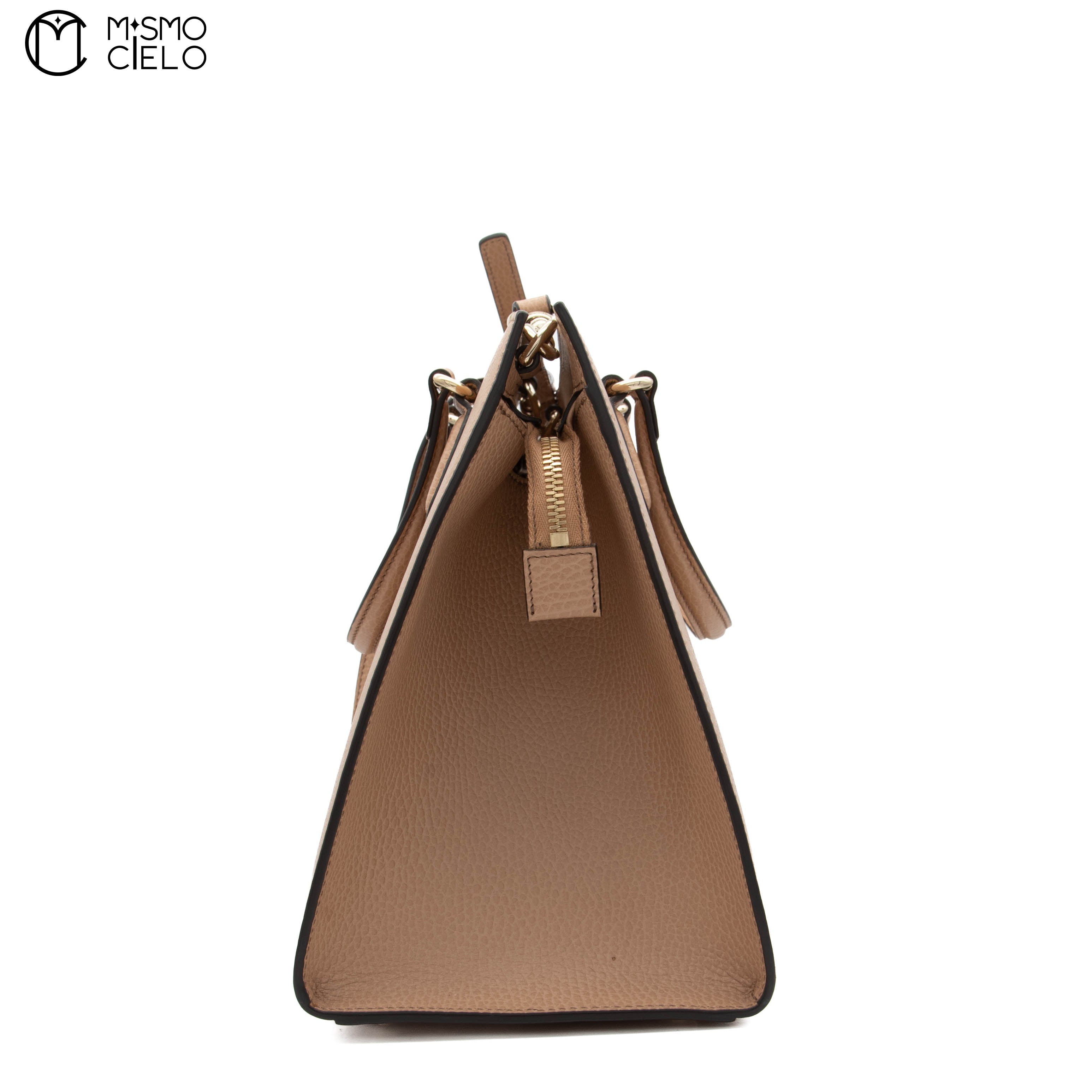 GUCCI Large Beige Soho Leather Handbag