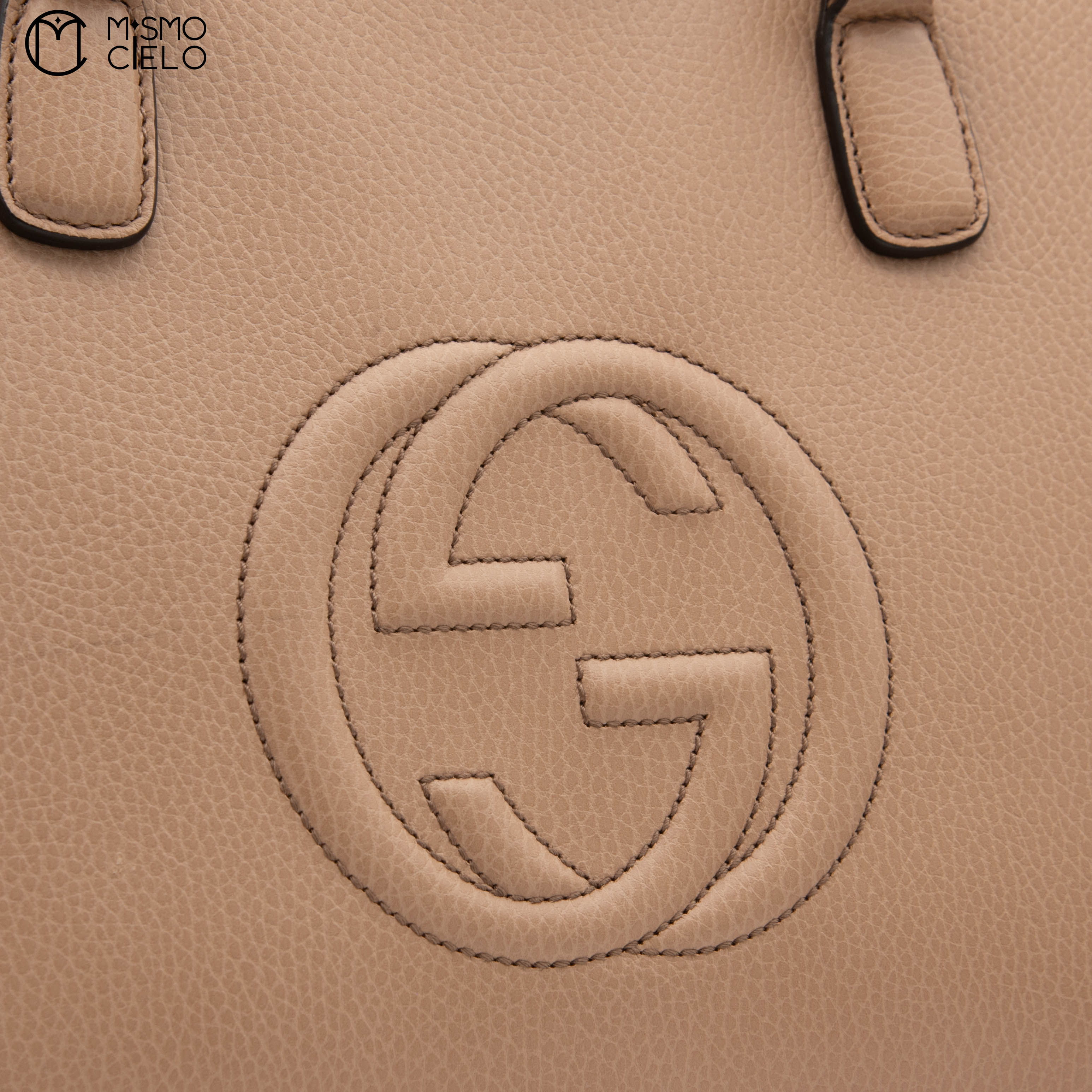 GUCCI Large Beige Soho Leather Handbag