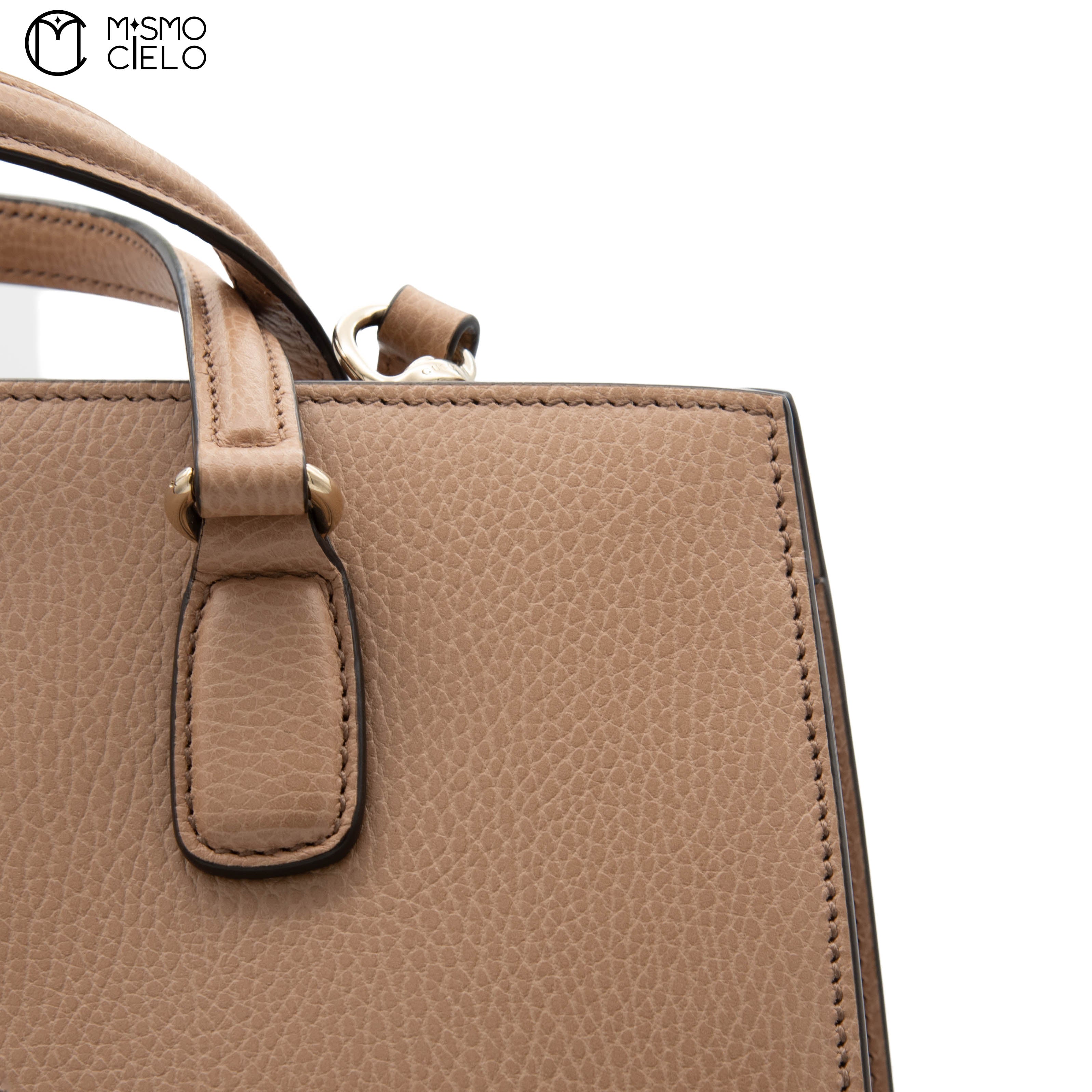 GUCCI Large Beige Soho Leather Handbag