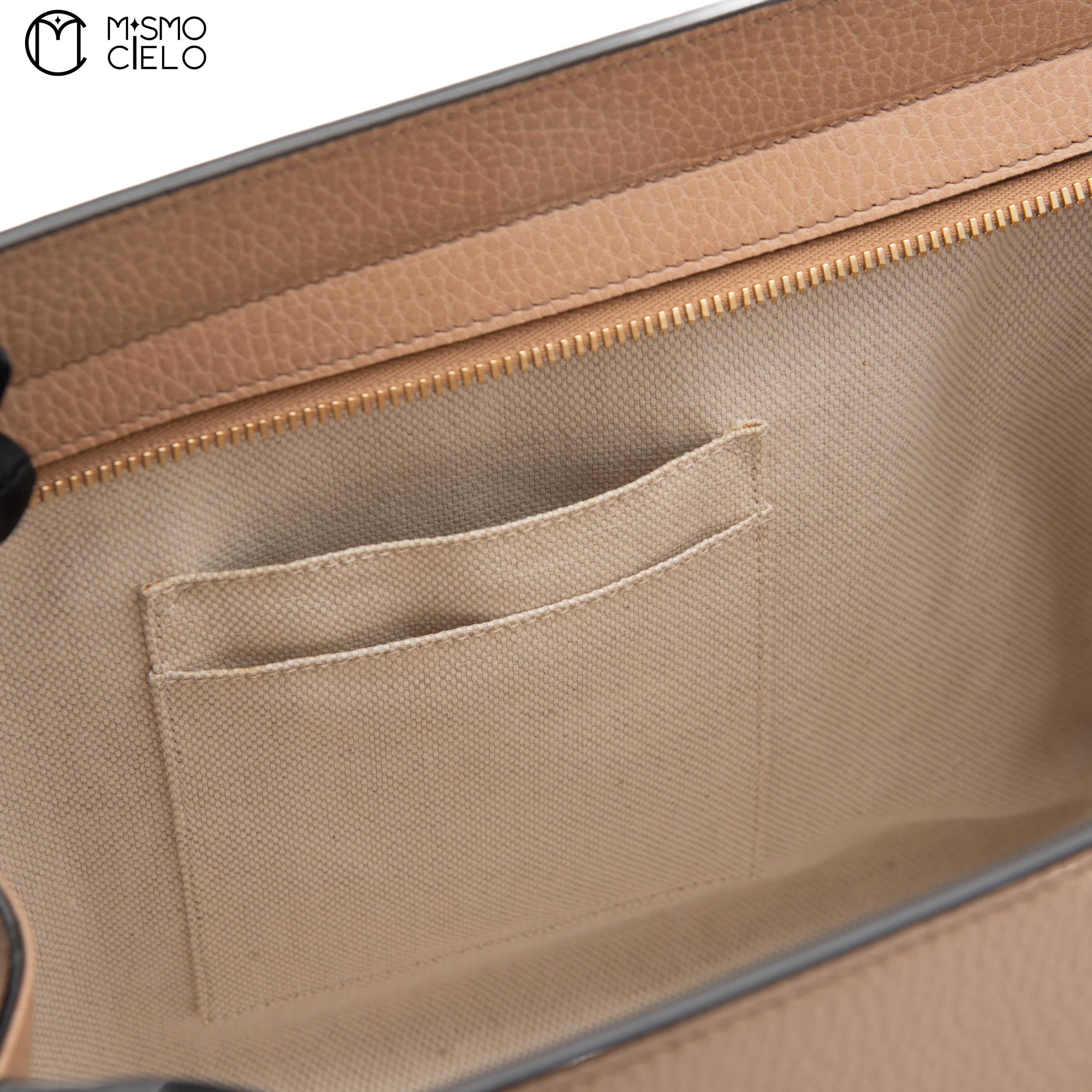 GUCCI Large Beige Soho Leather Handbag