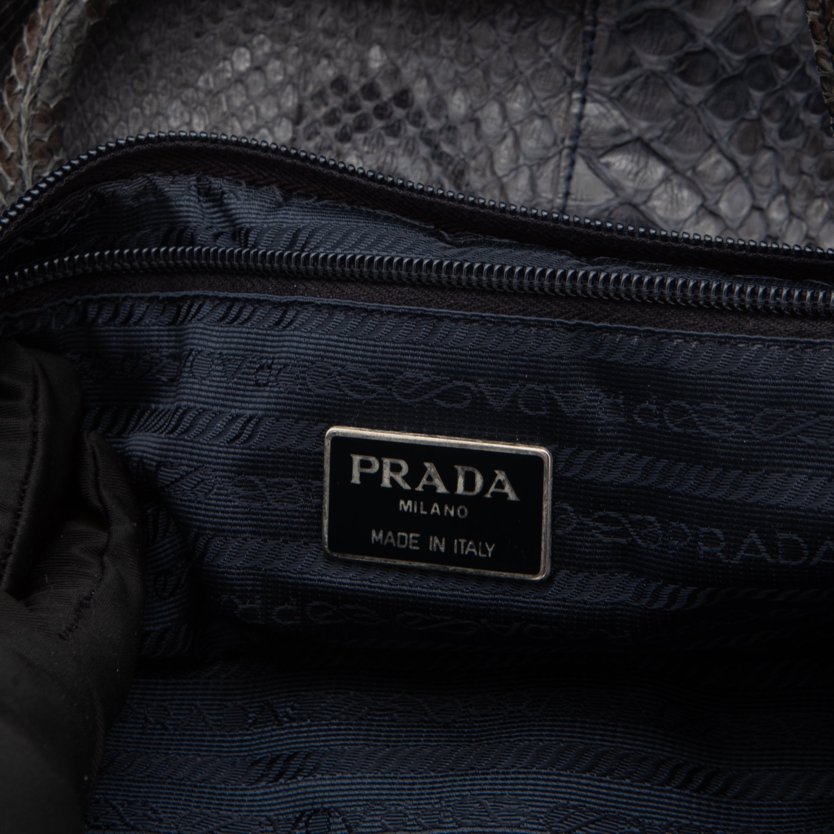 PRADA Python Tote Bag