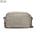 PRADA Diagramme Cross Body Champagne Gold Handbag