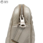 PRADA Diagramme Cross Body Champagne Gold Handbag