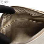 PRADA Diagramme Cross Body Champagne Gold Handbag
