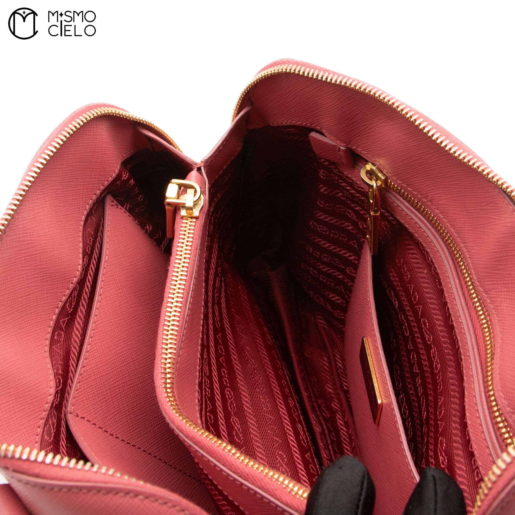 PRADA Pink Small Saffiano Handbag