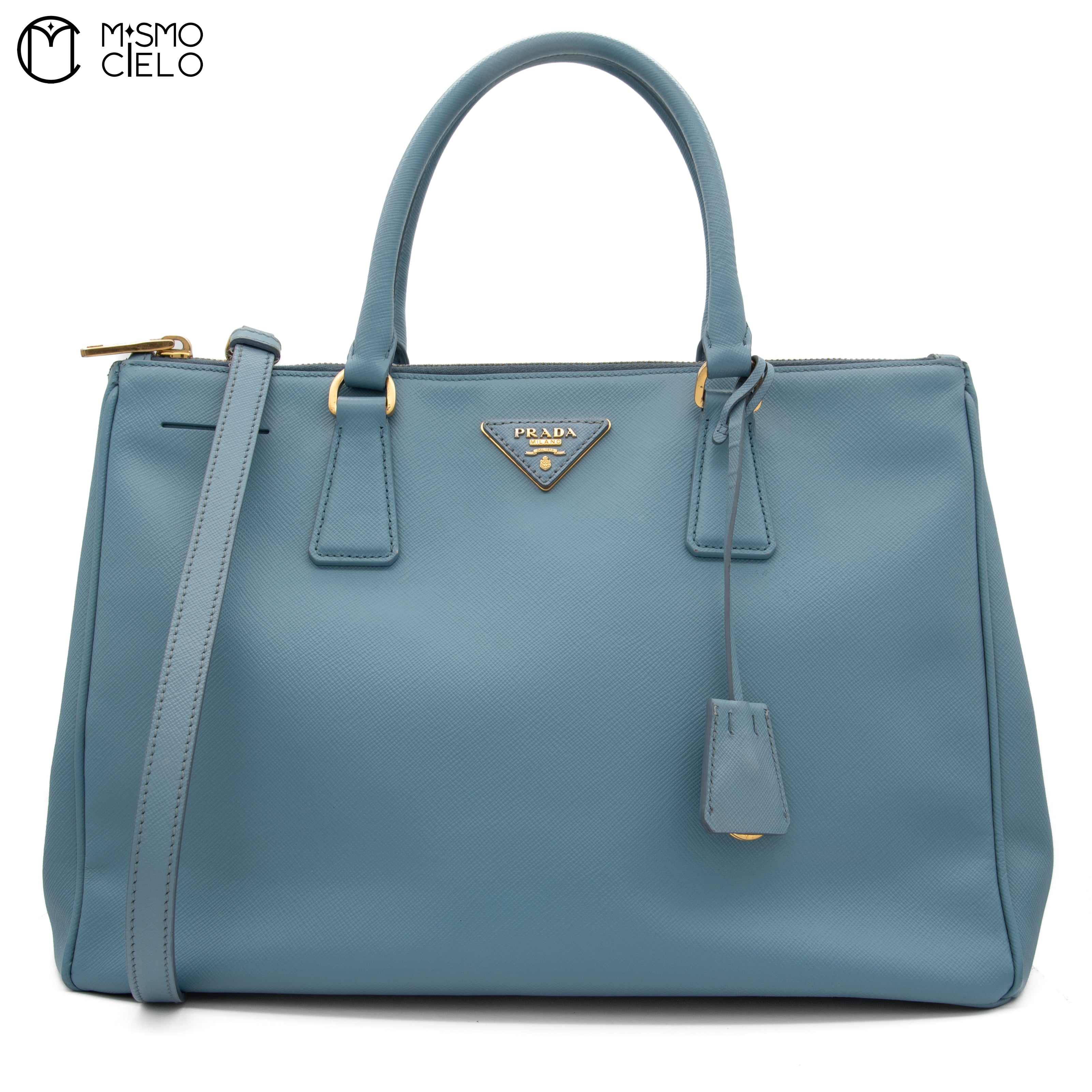 PRADA Blue Galleria Large Handbag