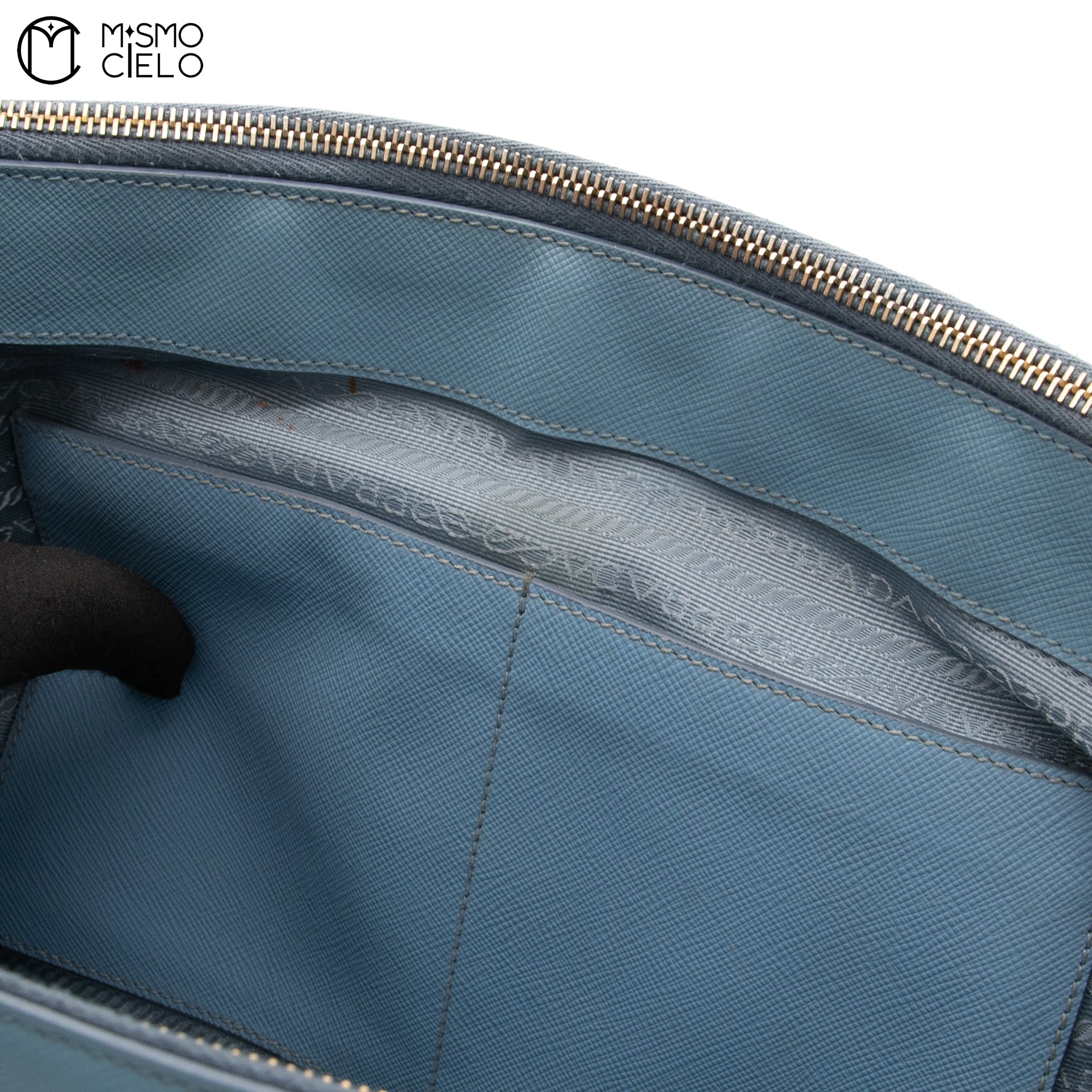 PRADA Blue Galleria Large Handbag