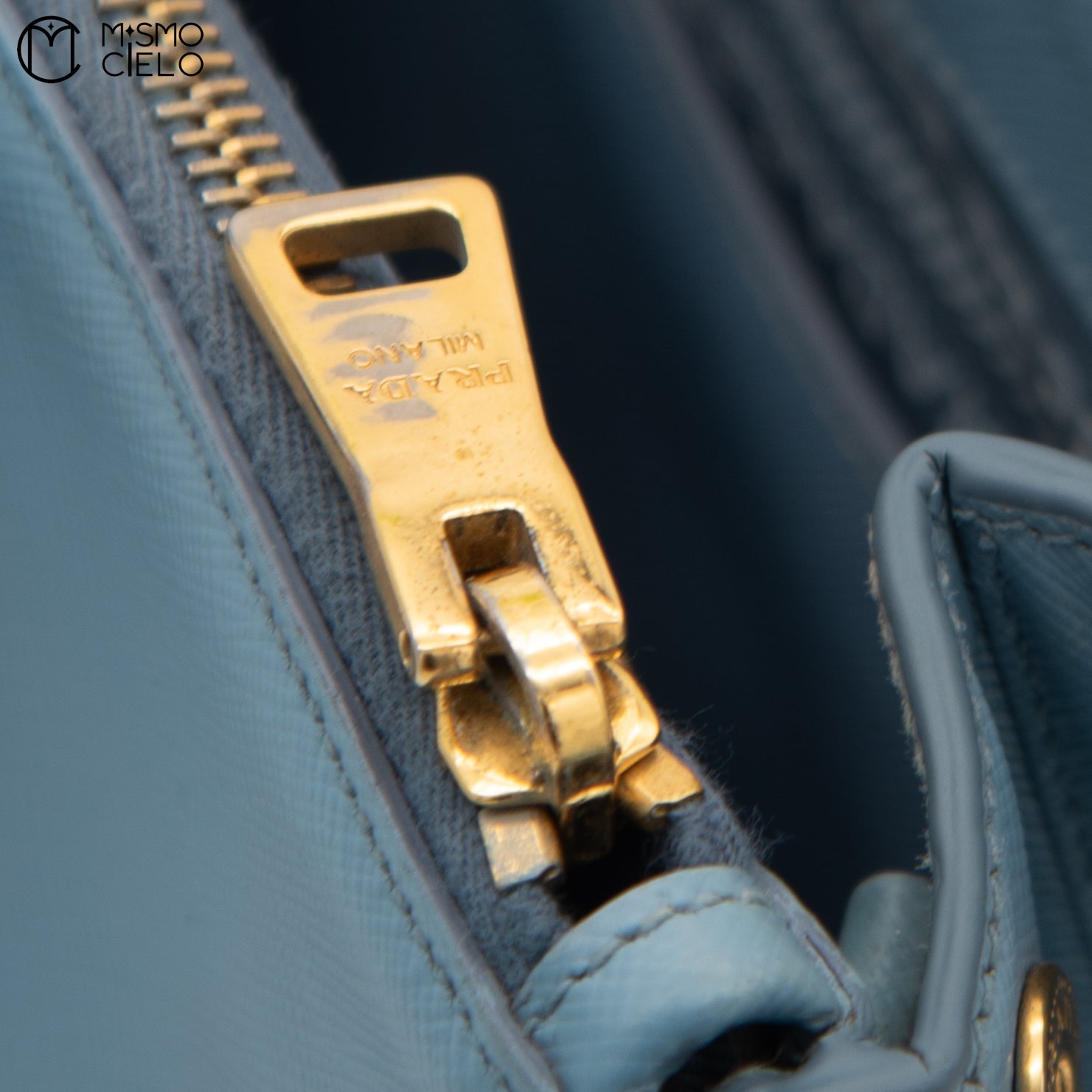 PRADA Blue Galleria Large Handbag