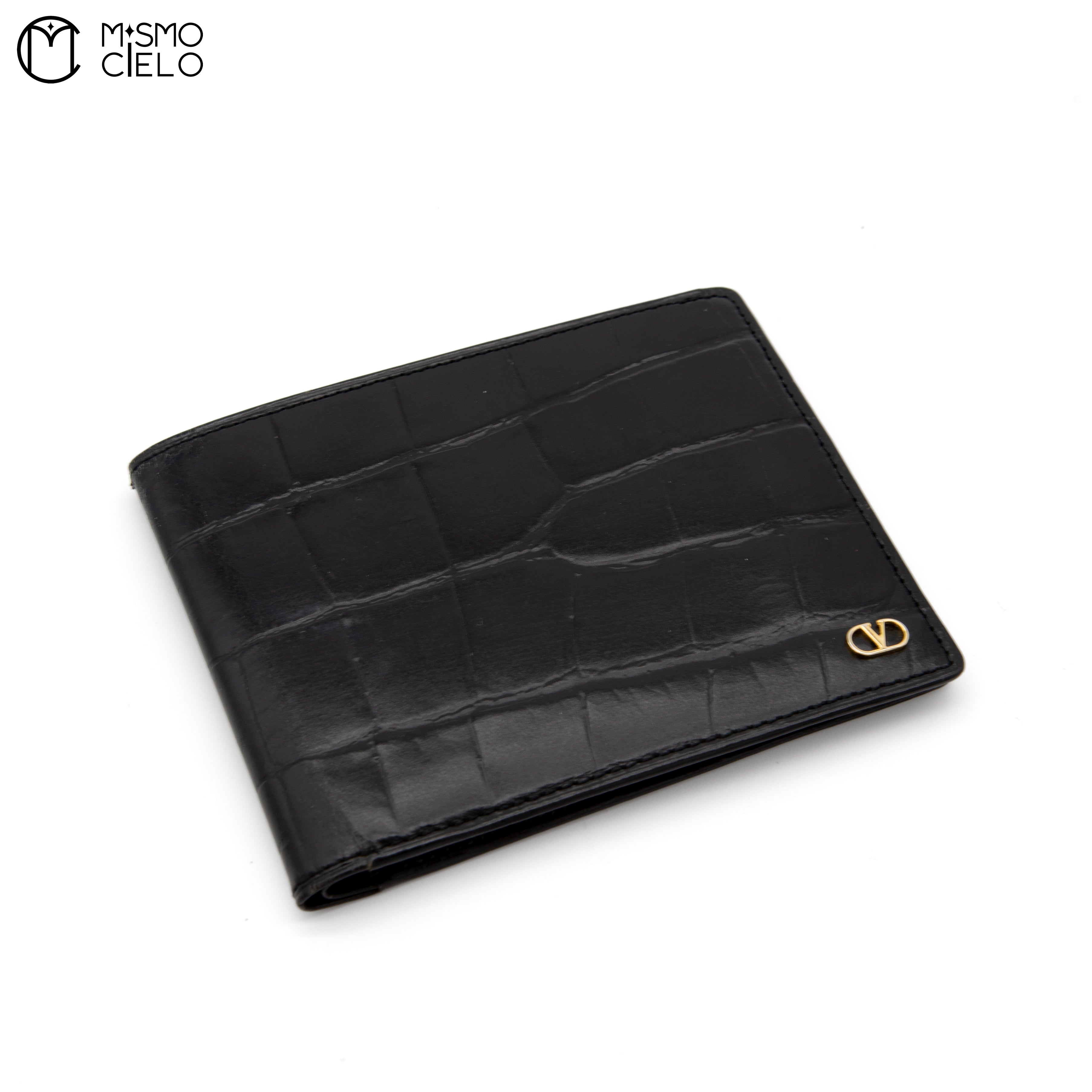 VALENTINO Garavani Crocodile Embossed Wallet